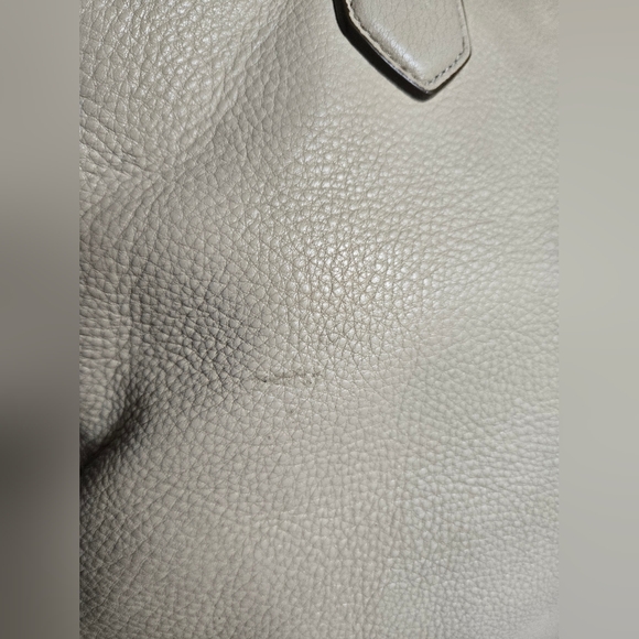 Tory Burch Tan Pebbled Leather Expandable Side Zip Tote - Picture 16 of 16